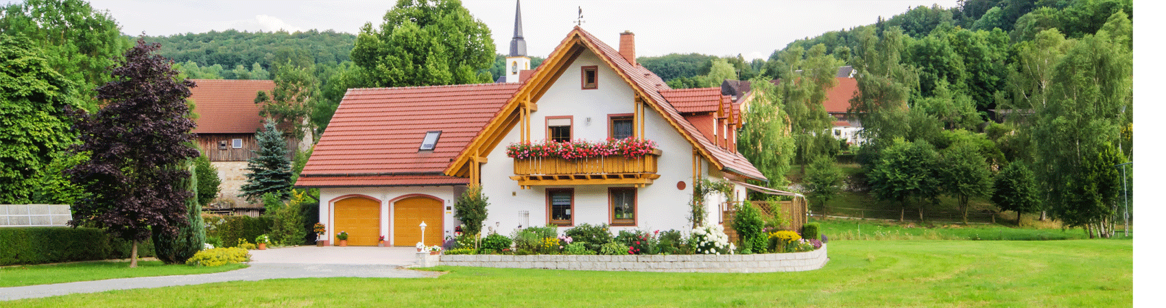 Blick aufs Haus